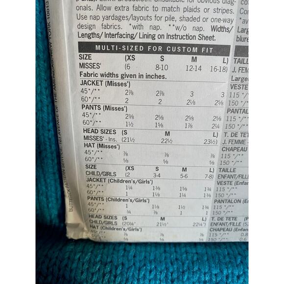 Butterick Sewing pattern 5090 mom girls top hat pants - Picture 5 of 7